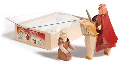 Ostheimer 37910 Set St. Martin mit Sankt Martin, Pferd und Bettler und Holzkiste
