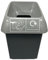 Chabrias Ltd 30 Litre Recycling Waste Bin With Lid & Logo - Made in England From 100% Recycled Plastic (Light Grey Lid & Other Recyclable Logo)