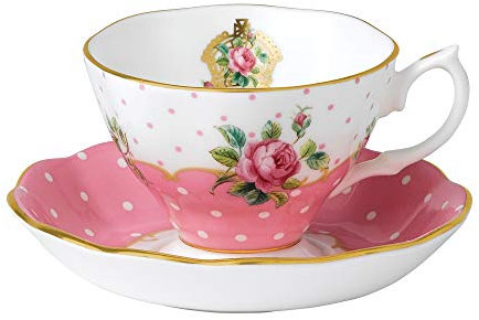 Royal Albert Teetasse mit Untersetzer, 2-teiliges Set in Geschenkschachtel, mehrfarbig