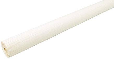 Liedeco Gardinenstange, Vorhangstange Holz 28 mm Ø Terra | kalkweiß weiß | 120 cm, 160 cm, 200 cm, 240 cm (120 cm)