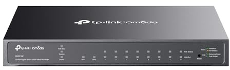 TP-Link TL-SG2210P V3| Jetstream 8 Port Gigabit Smart Managed PoE Switch | 8 PoE+ Ports @61W, 2 SFP Slots | Support Omada SDN | PoE Recovery | IPv6 | Static Routing | 5 Year Manufacturer Warranty
