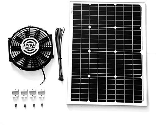 Amtrak Solar Puissant ventilateur solaire de 50 W refroidit silencieusement, aère votre maison, garage, serre, poulailler ou camping-car et protège contre l'accumulation d'humidité