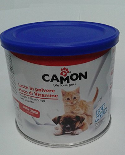 Camon Pet Milk Latte in polvere 250g Latte in polvere vitaminizzato per l’allattamento di cuccioli di cane e gatto
