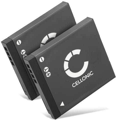 CELLONIC, Batterie pour Caméra, Compatible avec Panasonic Lumix DMC-FS16, DMC-S2, DMC-SZ1 (3.6V, 700mAh) 2 Pièces
