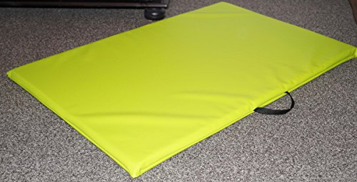 Hundebettenmanufaktur Hundematte Hundematratze Matte Kunstleder Schaumstoff 3 cm (120 cm X 80 cm, Limone)