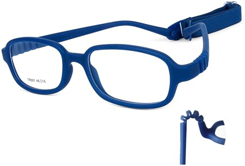 AQWANO Children Optical Glasses Frame TR90 Flexible Bendable One-piece Safe Eyeglasses Girls Boys Square