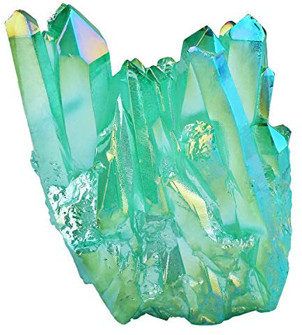 mookaitedecor Titanium Coated Natürlichen Bergkristall Rohstück Geode Dekorative Stein Naturstück Edelstein Dekoration Probe