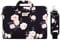 MOSISO Laptop Shoulder Bag Compatible with MacBook Air 15 inch M3 M2 2025-2023/Pro 16 M4 M3 M2 M1 2025-2019,15-15.6 inch Notebook Computer, Camellia Carrying Briefcase Sleeve with Trolley Belt, Black