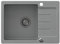 VBChome Fregadero de granito gris 60 x 44 cm para empotrar con sifón reversible moteado