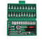 46 Piece 1/4” Socket Wrench Set Metric Tool Kit with Wrench Handle, Extension Bars, Flexible Extension Rods,Bits, Quick Release Reversible Ratchet, Drive Spanner Socket Set for Car Motorcycle Repair