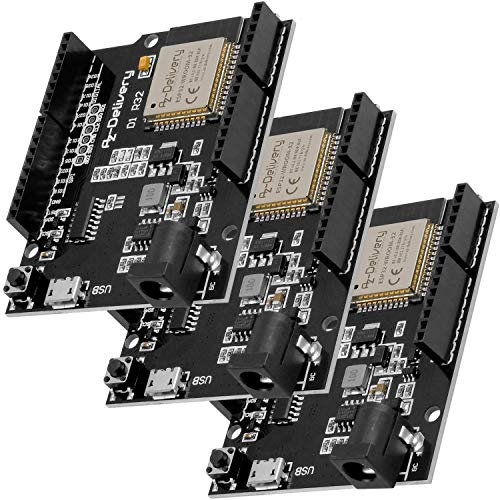 AZDelivery ESP32 D1 R32 Placa de Desarrollo con CH340G y WiFi + Bluetooth IoT con Micro USB Compatible con Arduino Incluido un E-Book!