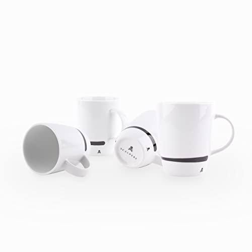 Set de 4 tazas calavera de 330ml en porcelana blanca Scalpers Home