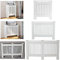 DayPlus Radiator Covers White Tall Slatted Shelf Cabinet MDF Modern Painted Cabinet Living Room Furniture Heating Grill Wall Radiator Cover Traditional Heater Medium-H 82 x W 112x D 19 Cm