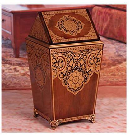 DIANDIAN Papelera Reciclaje Bote De BasuraRetro Europea Puede PUEBLER CANTENERTE CASA con Cubierta DE Cubiertas DE Basura Basa DE Almacenamiento Cubo De La Basura (Color : E)