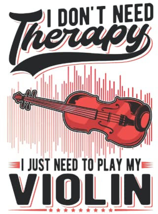 Geige Notizbuch: Geige Therapie Violine Geiger / 6x9 Zoll / 120 linierte Seiten