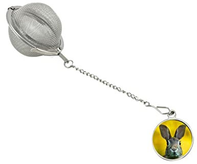 Rabbit Hare Dome on a Tea Leaf Infuser Stainless Sphere Strainer codey50