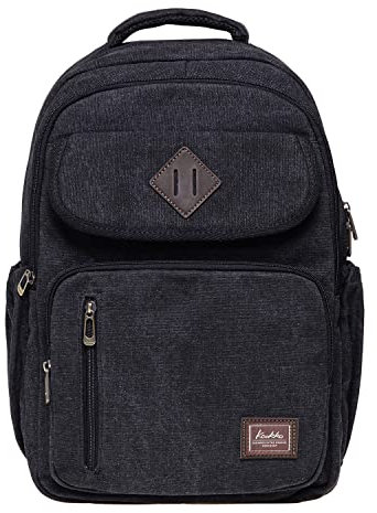 KAUKKO Schöner und durchdachter Rucksack mit Laptopfach für 15 Zoll Schule Uni 22L, Schwarz Jnl-kf17-03, one size, Tagesrucksack