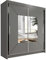 SLIDING WARDROBE 4U Cologne Free Standing Sliding mirror Door Wardrobe (180cm, Grey)