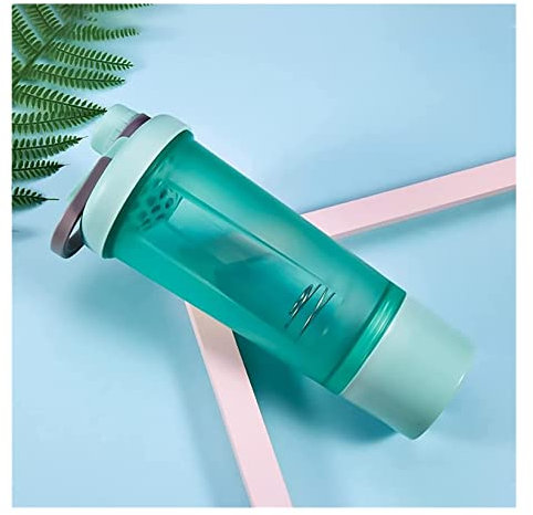 Bouteille Bouteille d'eau Bouteilles d'eau en Plastique Transparentes Bouteille d'eau Givrée Créative sans BPA avec Tasse À Thé De Voyage en Corde Portable Sport Gourde Eau