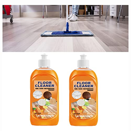XIRUJNFD Powerful Decontamination Floor Cleaner, Laminate Floor Cleaner, Wood Floor Cleaner and Polish, Hard Surface Floor Cleaner, Marble Cleaner Marble Stain Remover (2Pcs)