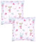 TupTam Kinder Kissenbezug Dekorativ Gemustert mit Hotelverschluss 2er Set, Farbe: Fuchs/Kaninchen/Rosa, Größe: 40 x 40 cm