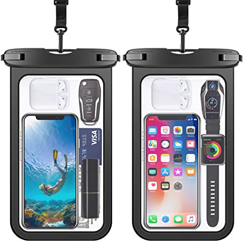 HAISSKY Groß wasserdichte Handyhülle Unterwasser Wasserfeste Handytaschen Wasserdicht Handy Hülle Handytasche Strand Wasserschutz Hülle für iPhone 15 14 13 12 11 Pro Max X XR Xs 8 Plus Dry Bag