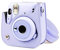 Zunate Camera Bag, PU Leather Protective Case with Shoulder Strap Candy Color for Polaroid Camera for Fujifilm Instax Mini 8/8+ / 9(Purple)