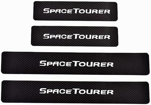 LEARNE 4 Stück Auto Einstiegsleisten Schutz für Citroen Spacetourer, Kohlefaser Türeinstiegsschutz Aufkleber, Anti Scratch Türschweller Schutz Leisten,A White