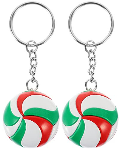 BESTonZON DIY Zubehör 2 Stück Volleyball-Schlüsselanhänger Volleyball-Anhänger Schlüsselanhänger Sport-Schlüsselanhänger Für Partygeschenke Karneval Belohnung Mitgebsel Geschenkfüller
