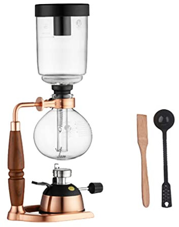 JITEM Cafetière à siphon manuel rétro en verre sous vide pour 1 à 5 tasses