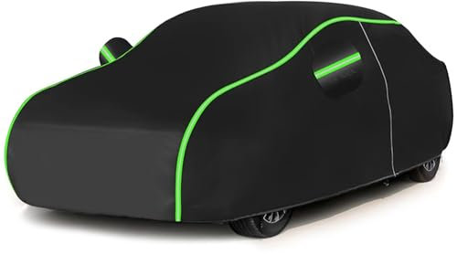 Autoabdeckung Wasserdicht für Smart Fortwo 451 Autoabdeckung Wasserdicht Atmungsaktiv, AI HUI Autoabdeckung Outdoor Wasserdicht mit Reißverschluss und Baumwollfutter, Abdeckplane.