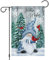 Heyfibro Hello Winter Zwerg Gartenflagge 30,5 x 45,7 cm, doppelseitig, Jute, Kardinäle, Schneeflocken, Schnee, Garten, Hof, Flaggen für Winter, Weihnachten, saisonale Dekoration für den Außenbereich
