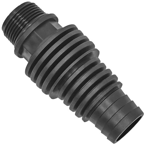 MegaHaustechnik Schlauch Tülle 3 fach Stufen aus Kunststoff PP Außendurchmesser 40 32 25 mm mit Außengewinde 3/4 Zoll AG Trinkwasser Anschluß Stück Verbinder Adapter Gartenschlauch Fitting