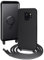 FERLAN Coque avec Cordon pour Samsung Galaxy S9,Ultra Mince Antichoc Silicone Liquide Souple Étui avec Cordon Souple Doux Portable Lanyard Couverture Protection,Noir
