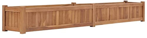 Hovothy Hochbeet 200x30x25 cm Massivholz Teak Hochbeete für Garten Pflanzkasten Hochbeet Balkon Kräuterbeet GemüSebeet Hochbeet Holz Kann Blumen Oder Pflanzen Pflanzen Elegantes Design