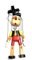 HC enterprise Pinocchio di legno con corda, 25 cm fatto a mano in Indonesia