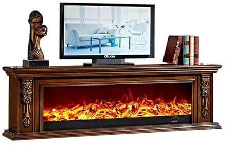 SOBOLON Fireplace TV Stand TV Stand Design Living Room Modern TV Cabinets Fireplace Electric Fireplace Stove TV Stand Home Furniture Indoor Fireplace TV Cabinet (Color : B, Size : 200x60)