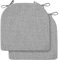 2/4/6er Set Sitzkissen Stuhl Waschbares Stuhlkissen mit Bindeband 40x40/45x45/50x50cm Rutschfestes Sitzpolster halbrund geeignet for Gartenstuhl, Esszimmerstuhl oder Bürostuhl(Light gray,2pcs:45x45x5c