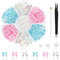 NACHLYNN 630 Pcs Bow Nail Charms Clear White Pink Blue Bowknot 3D Cute Nail Charms Flat Back Pearl White Flatback Pearl Beads for Nail DIY Art Crafts Resin Rhinestones Jewelry Decoration Accessories