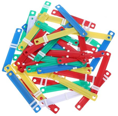 STOBOK 100stücke Teiliges Plastik-bindegeräte Robuste Heftstreifen Für Notizbuch Ringbücher Kompakte Ersatz-bindeklips Für Diy-lochhefte Und Büroorganisation