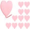 COMNICO 12 Pack Heart Shaped Decorative Wall Hooks, Cute Self-Adhesive Hanging Hooks Heavy Duty Stainless Steel No Tools Sticky Door Window Pothook for Home Kitchen Bathroom Office (Light Pink)