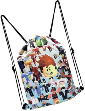 Bolsa Deportiva con Cordón Dibujos Animados,Cartoon Juego Bolsa Fitness,Mochila Deportiva con Cordón para Niños Hombres,Game Merch Drawstring Sports Gym Bag para Uso Diario Playa Viajes al Aire Libre