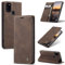 Cracedily Handyhülle für Samsung Galaxy A21s Hülle, Klapphülle Premium Lederhülle Klappbar Flip Case Tasche Magnet Kartenfach Standfunktion Klapphülle Schutzhülle für Galaxy A21S, Kaffee