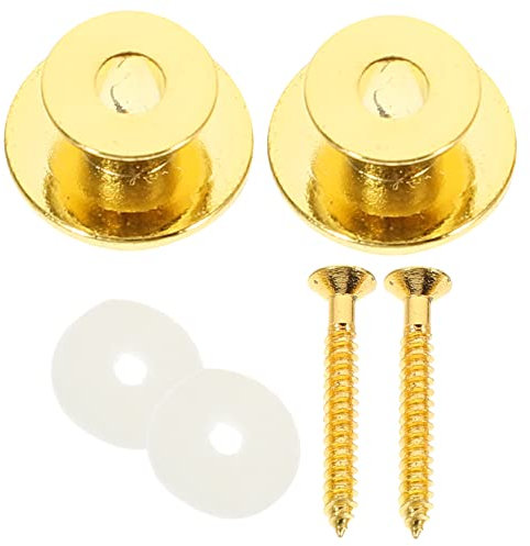 TOYANDONA Gitarrengurt Knopf 2 Stück Metallende Gurtverschlüsse Für E-gitarre Bass Rutschfeste Endpins Mit Unterlegscheiben Für Sicheren Halt