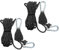 2Pcs Reflective Tent Guy Ropes,4m Tent Camping Cord with Pulley,4mm Cord Ratchet Rope Adjustable Heavy Duty Rope Hanger for Plant Grow Room Awning Outdoor Camping Gazebo Hiking Picnics (Black, 4)