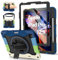 ROSROME for iPad Pro 12.9 Case 6th/5th/4th/3rd Generation with Screen Protector for Kids,Heavy Duty Shockproof Cover for iPad Pro Case 12.9 Inch with 360° Kickstand/Shoulder Strap/Pencil Holder, Blue