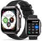 BANLVS Reloj Inteligente Hombre con Batería 1000mAh, 1.85'' AMOLED Smartwatch Hombre con Llamadas/120+ Modos Deportivos/5ATM Impermeable/SpO2/Pulsómetro/Sueño, Fitness Tracker para Android iOS, Negro