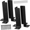 SOIMISS 4Pcs Deck Post Base Brackets Versatile Post Anchor Support for Fence Porch Railing and Pergola Enhanced Stability Easy Installation Iron Construction