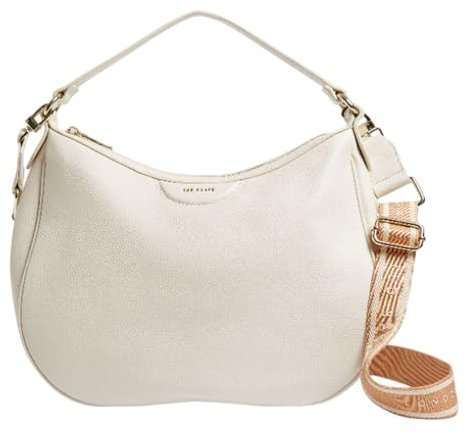Ted Baker Esiah Webbing Slouchy Leather Hobo Bag Ecru