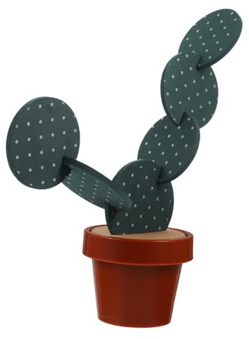 Homoyoyo 1 Ensemble sous Verres Forme de Cactus Lot de Accessoires Décoratifs pour Bureau Table Résistants Chaleur pour Tasses Mugs
